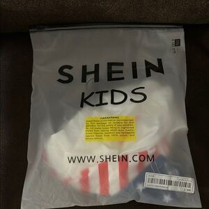 Shein Kids Red and White Striped Shirt